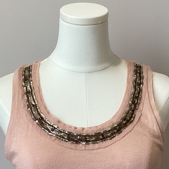 Ann Taylor Petite Tank with Beaded Neckline - Size SP - Picture 2 of 4